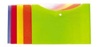 DOCUMENT WALLET BANTEX A4 PP W/BUTTON CARIBBEAN LIME   G21445