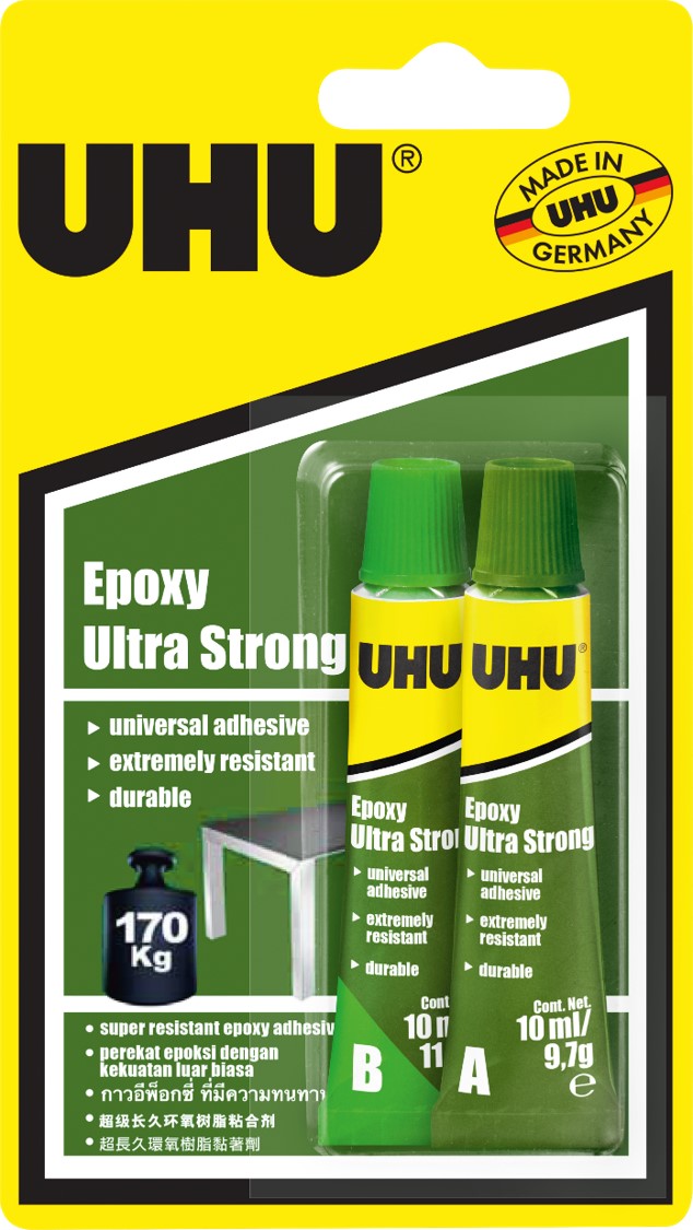 GLUE UHU EPOXY ULTRA STRONG 2 X 10ML TUBES   G21461