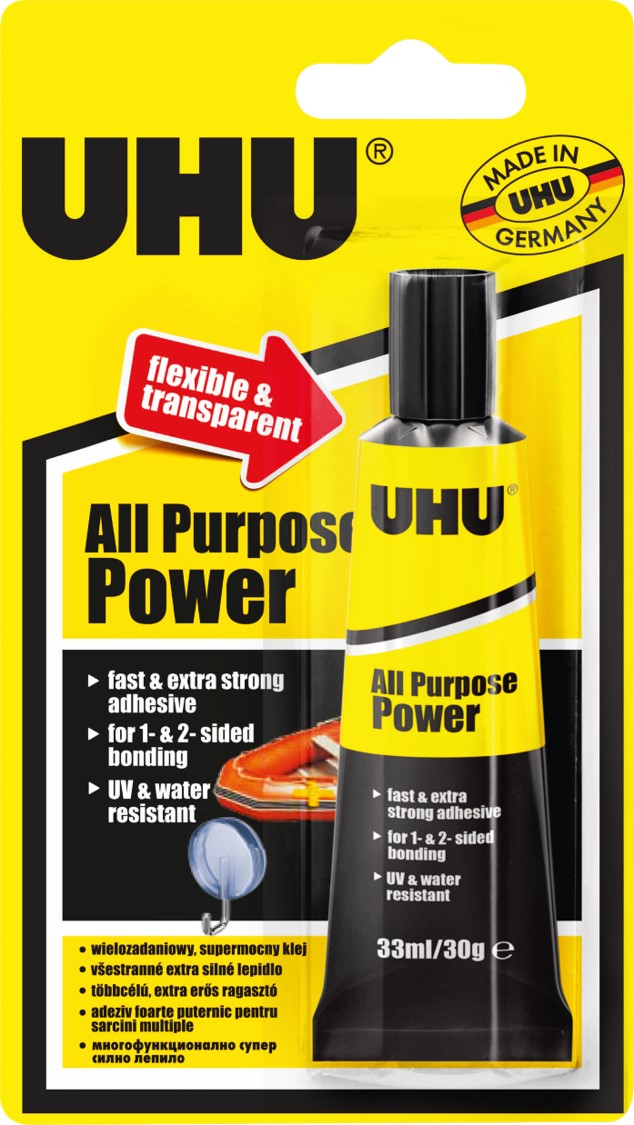 GLUE UHU ALL PURPOSE POWER ADHESIVE 33ML   G21470