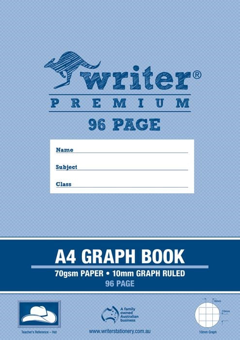 GRAPH BOOK WRITER PREMIUM A4 96PG 10MM HAT   G22753