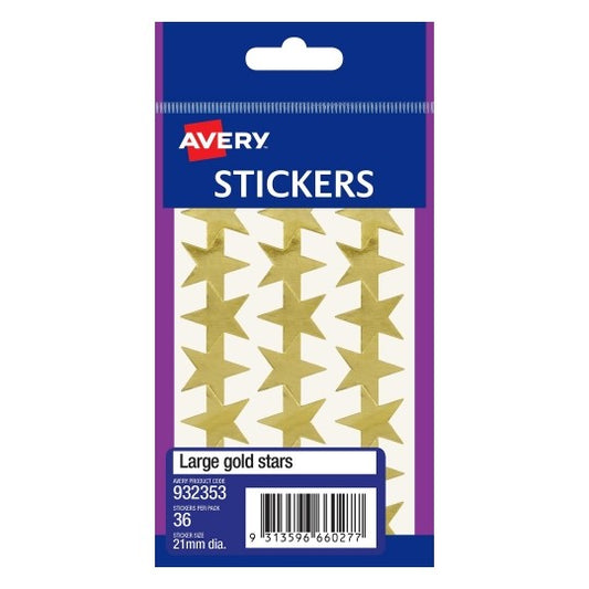 LABEL AVERY F/P STARS GOLD LARGE 932353   G23353