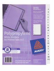 DIVIDERS AVERY A4 L7411-AZ PP WHITE PRINTED A-Z   G23790