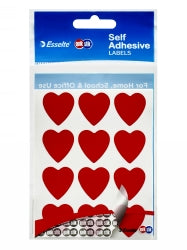 LABEL QUIK STIK F/P HEART RED   G24367