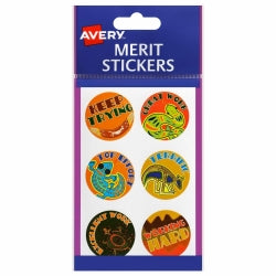 MERIT STICKERS AVERY AUSSIE ART ROUND PERMANENT PK96 HS   G24429