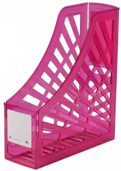 MAGAZINE STAND ITALPLAST TINTED PINK   G24665