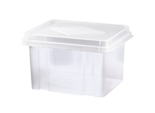 STORAGE BOX ITALPLAST 32L CLEAR BASE/CLEAR LID   G24680