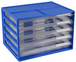 DOCUMENT CABINET ITALPLAST A4 5 DRAWER BLUEBERRY   G24686