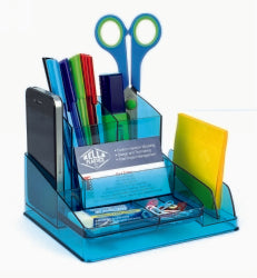 DESK ORGANISER ITALPLAST TRANSLUCENT BLUE   G24701