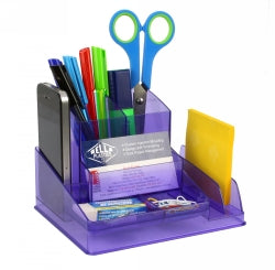 DESK ORGANISER ITALPLAST TRANSLUCENT PURPLE   G24703