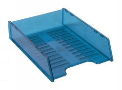 DOCUMENT TRAY ITALPLAST MULTIFIT TRANSLUCENT BLUE   G24730