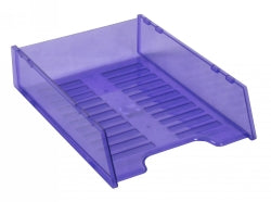 DOCUMENT TRAY ITALPLAST MULTIFIT TRANSLUCENT PURPLE   G24732