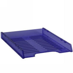 DOCUMENT TRAY ITALPLAST A4 SLIMLINE MULTI FIT TINTED PURPLE   G24736