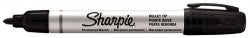 MARKER SHARPIE METAL BARREL 1.5MM BULLET TIP BLACK BX12   G25020