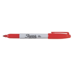 MARKER SHARPIE PERMANENT FINE 1.0MM RED (B/C ON ITEM)   G25041