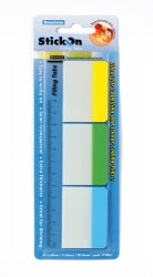 STICK ON FILING TABS B/TONE 37X50 3 COLS PK3   G25127