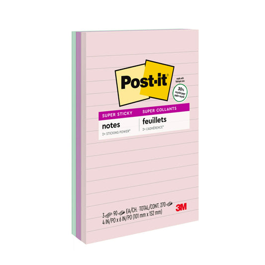 NOTES POST-IT 660-3SSNRP 98X149MM NATURE HUES ASSTD PK3   G25320