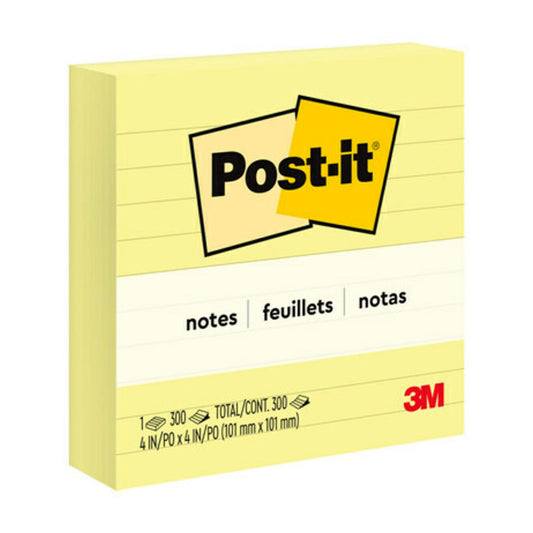 POST- IT NOTES 675-YL 4X4 LINED YELLOW   G25844