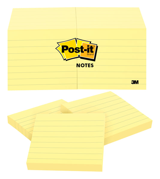 POST- IT NOTES 630SS 76X76 LINED YELLOW PK12   G25845