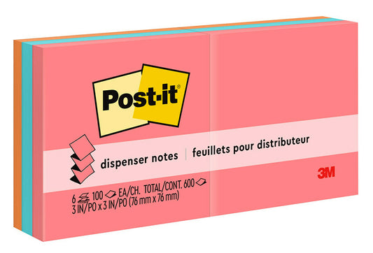 NOTES POST-IT POP UP REFILL R330AN 73X73MM ASST CAPET/POPTI  PK6   G25850