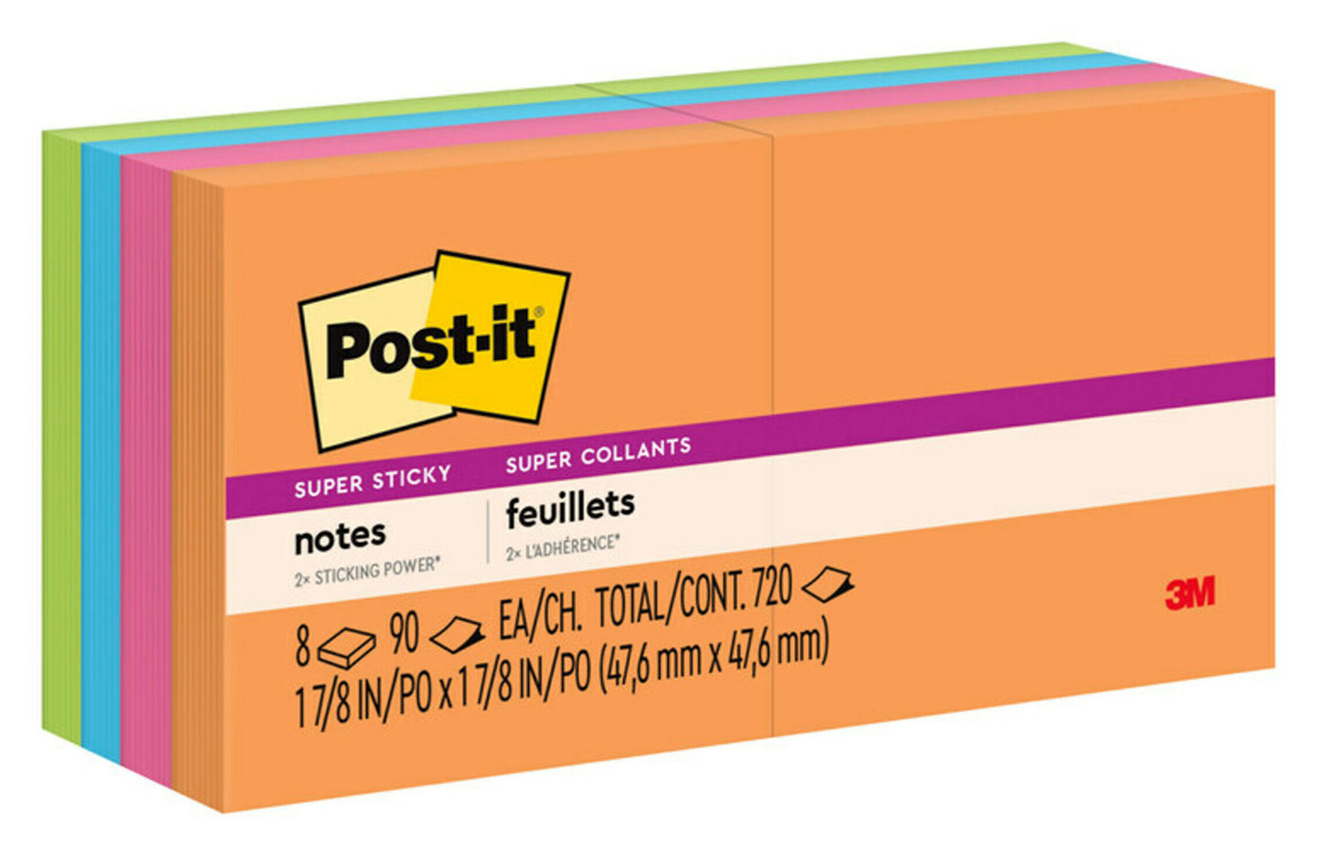 NOTES SUPER STICKY POST-IT 47X47MM 622-8SSAU RIO DE JANEIRO   G25900