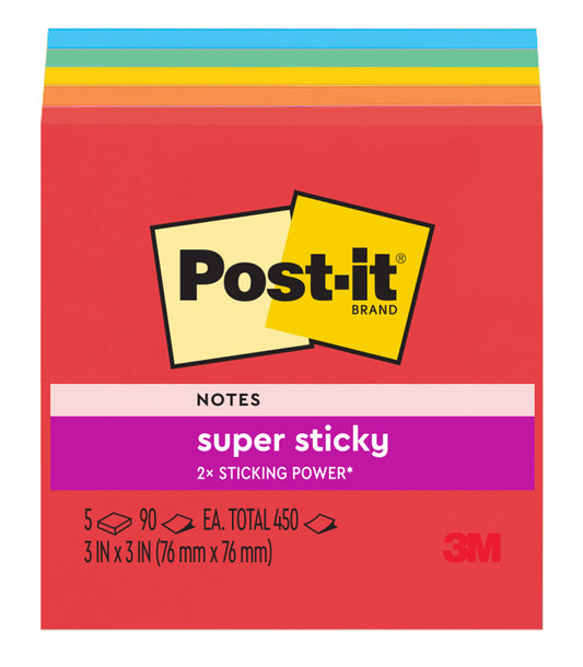 NOTES SUPER STICKY POST-IT 76x76MM 654-5SSAN MARRAKESH PK5   G25905