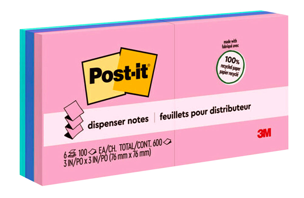 NOTES POST-IT R330-RP-6AP 76X76MM GREENER POP-UP SWEET SPRINKLES PK6   G25906