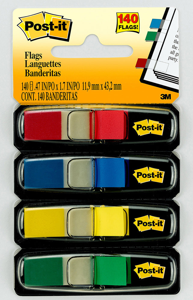 FLAGS POST-IT 683-4 MINI ASSORTED COLOURS   G25982