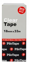 TAPE CLEAR PILOTAPE 18MMX33M BX8   G26005