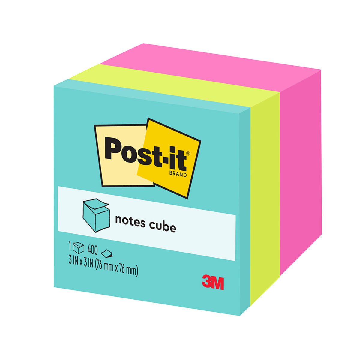 NOTES CUBE POST-IT 2027-RCR 76X76MM VIBRANT   G26020