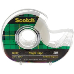 TAPE MAGIC SCOTCH 810 19MMX33M ON DISP PK6   G26074