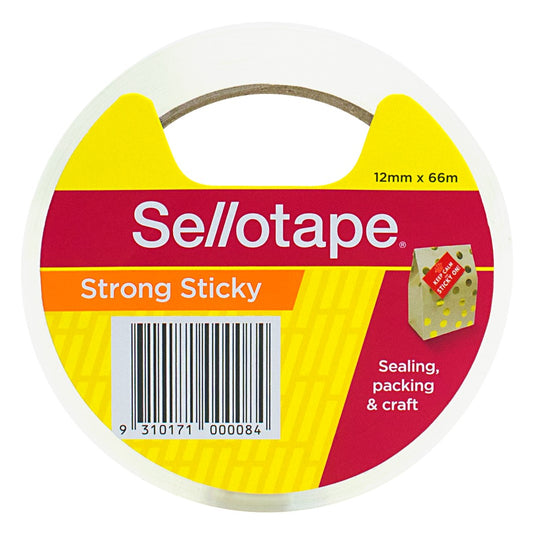 TAPE STICKY SELLOTAPE 12MMX66M   G26181