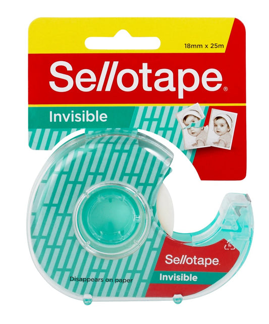 TAPE INVISIBLE SELLOTAPE ON DISPENSER 18MMX25M   G26190