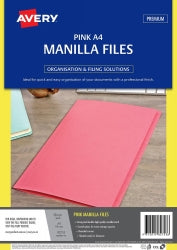 MANILLA FOLDER AVERY A4 PINK PK20   G26539