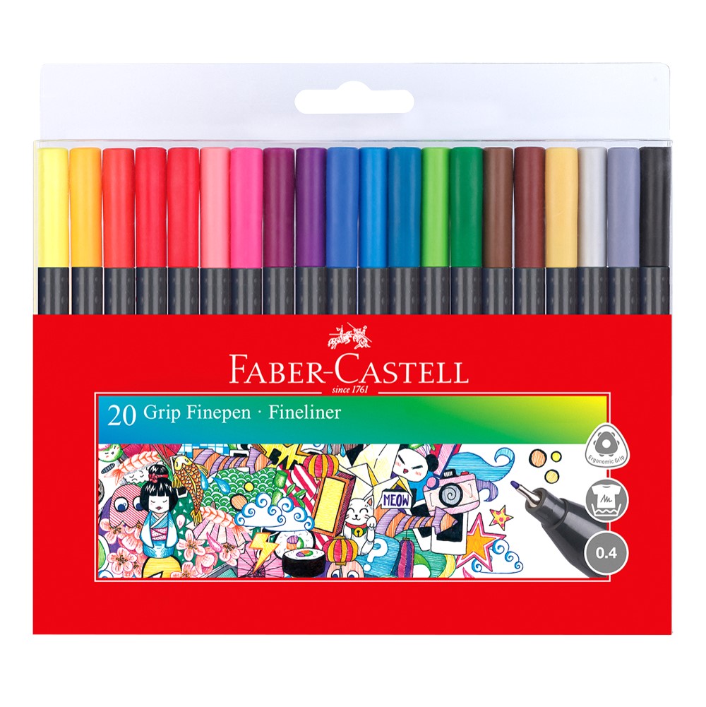 MARKER FABER-CASTELL FINE GRIP TRIANGULAR PK20   G26681