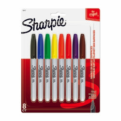 MARKER SHARPIE PERMANENT FINE ASST PK8   G26930