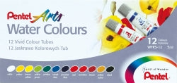PAINT PENTEL WATER COLOURS TUBES PK12   G27051