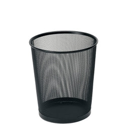 COMPASS MESH 11LT ROUND WASTE BIN BLACK   G27445