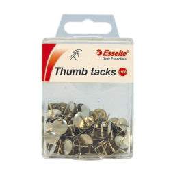 DRAWING PINS ESSELTE SILVER PK100   G27664