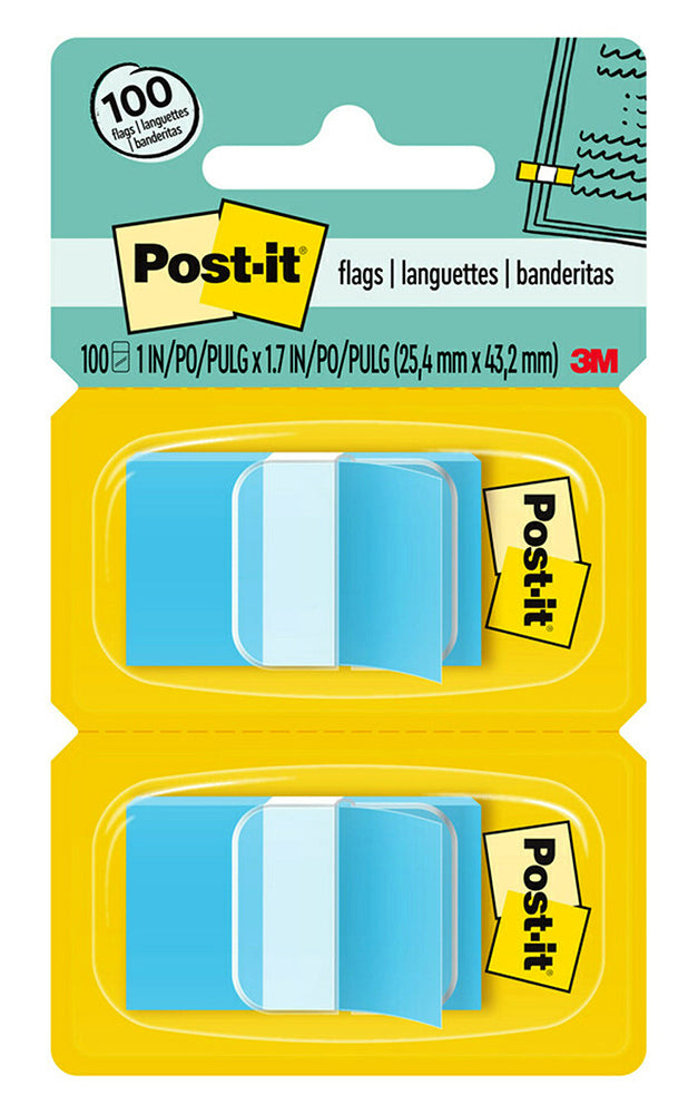 FLAGS POST-IT 680-BE2 BLUE 100 TWIN PACK   G28577