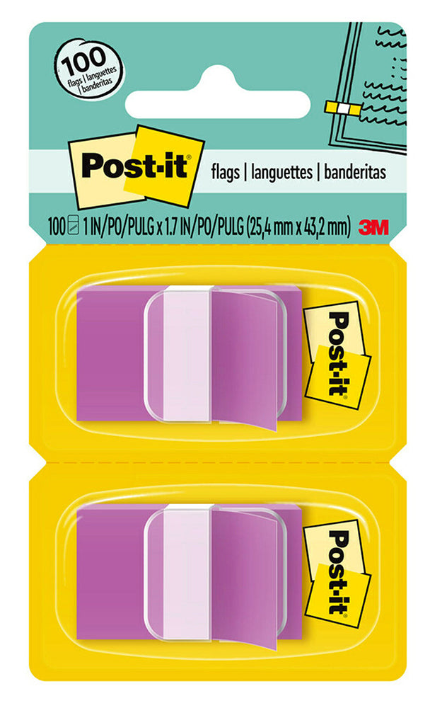 FLAGS POST-IT 680-PU2 PURPLE TWIN PACK   G28580