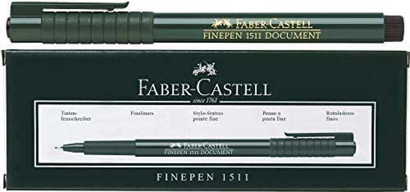 MARKER FABER-CASTELL FELT TIP FINE BLACK 1511 BX10   G28886