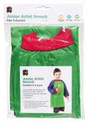 ART SMOCK EC JUNIOR ARTIST GREEN & BLUE FOR AGES 4-8   G29574