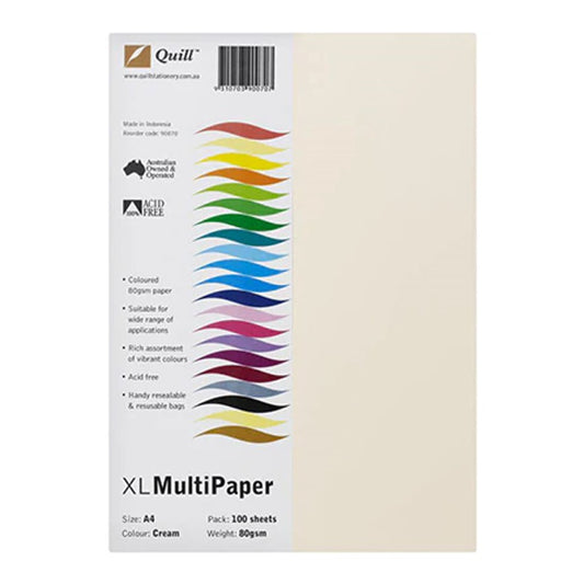 PAPER QUILL XL A4 CREAM 80gsm 500s   G29725