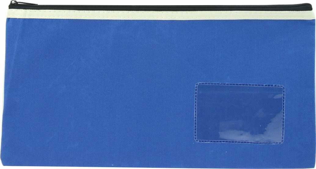 PENCIL CASE OSMER POLYESTER JUMBO BLUE 35x18 1 ZIP   G29943