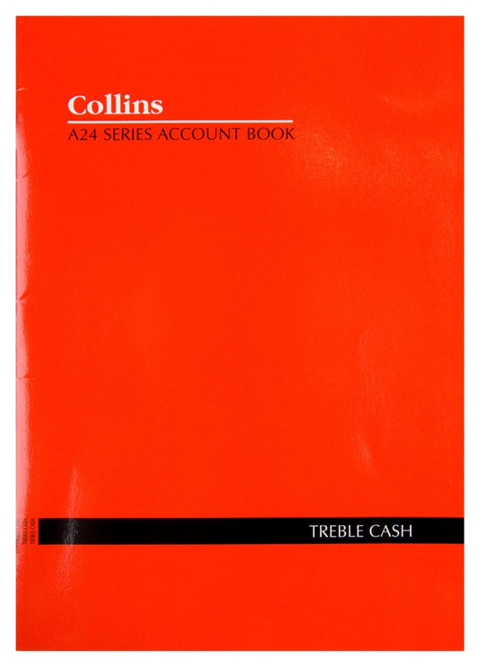 ACCOUNT BOOK COLLINS A24 TREBLE CASH   G30203