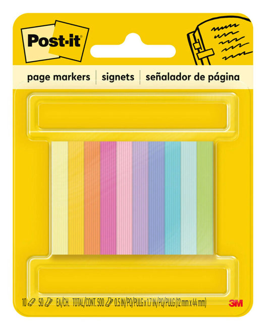 PAGE MARKERS POST-IT 670-10AB 10 COLOURS 50 SHTS EA   G30702