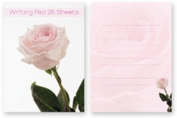 WRITING PAD 195X145MM ROSE 25 PAGE   G31009