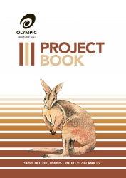 PROJECT BOOK OLYMPIC 335X240MM 14MM 524 DOTTED THIRDS 24PG   G32639