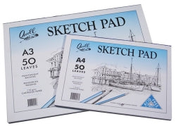 SKETCH PAD QUILL A2 110GSM CARTRIDGE ACID FREE 50LF   G32675