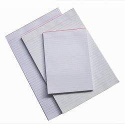 OFFICE PADS QUILL A5 BANK RULED WHITE SINGLE SIDED 90LF 60GSM PK20   G33010